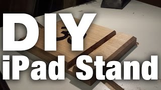DIY iPad or Tablet stand In this video I build an iPad stand from a reclaimed oak board. Keen observers will note that I made slots for biscuits. I didn