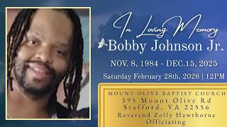 Memorial Service for Bobby Johnson Jr.