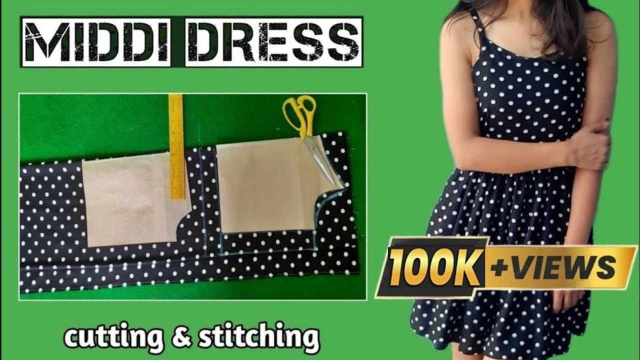 Раскрой и пошив платья миди || на хинди !!