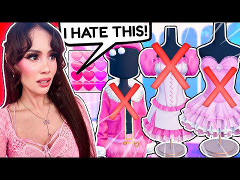 Dress To Impress BUT I Can't TOUCH The Color PINK... *HARD*