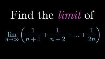 Find the limit of 1/(n+1) + 1/(n+2) + ... + 1/(2n) as n goes to infinity