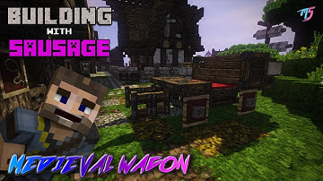 Minecraft - Building with Sausage - How To Build: Medieval Wagon
