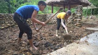 Daily Life in the farm, How to dig soil to make garden vegetable bed - Grow winter vegetables