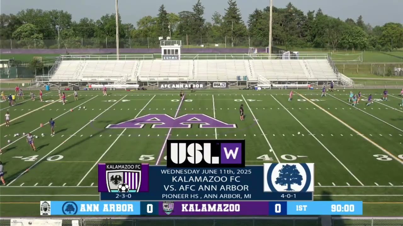 AFC Ann Arbor Women vs Kalamazoo FC 6/11/25