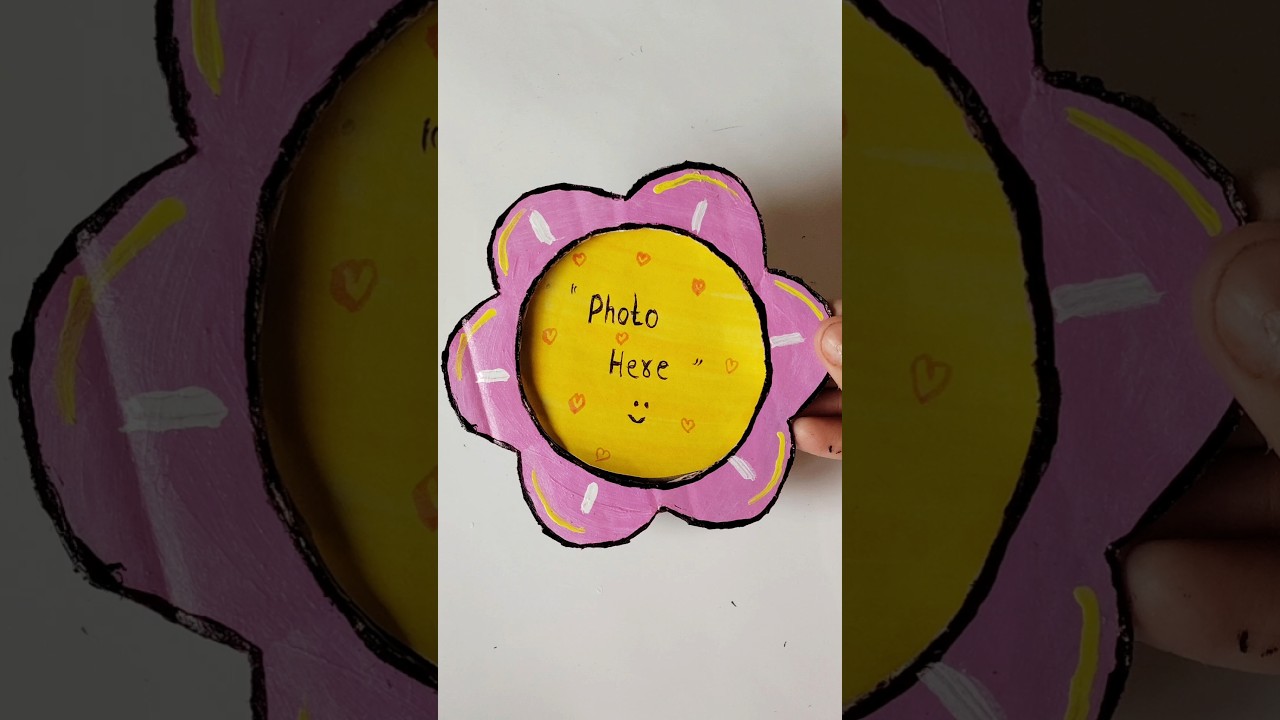 Easy Photo Frame Tutorial 🌸. Cardboard Craft Ideas.