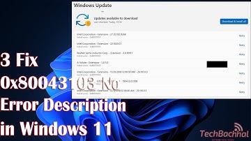 3 Fix 0x80043103 No Error Description Windows 11