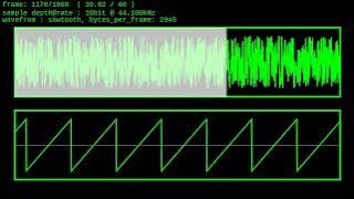 Sawtooth waveform, 0.1 to 10kHz frequency - beta world audio-generator-1