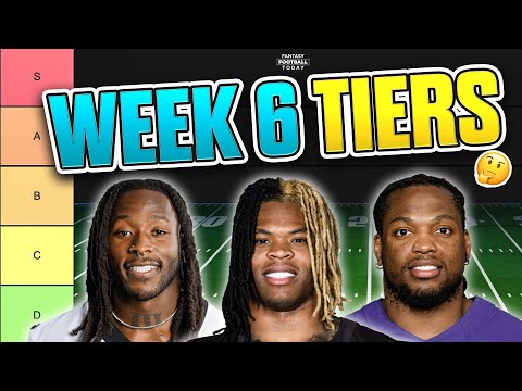 UPDATED Fantasy Football Week 6 Tiers & Rankings! QB, RB, WR, TE Breakdown + Must-Start Sleepers