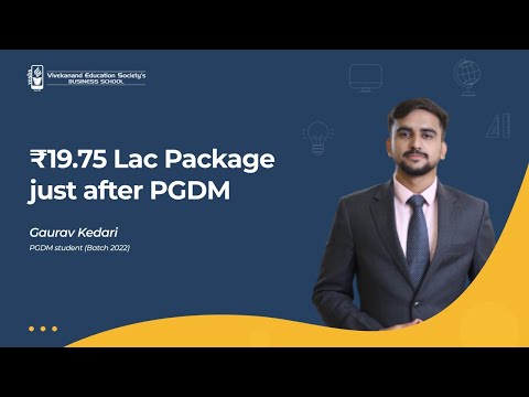 The VBS Placement Series- Gaurav Kedari received his dream package 19.75L from Kimchi Ramdas | PGDM