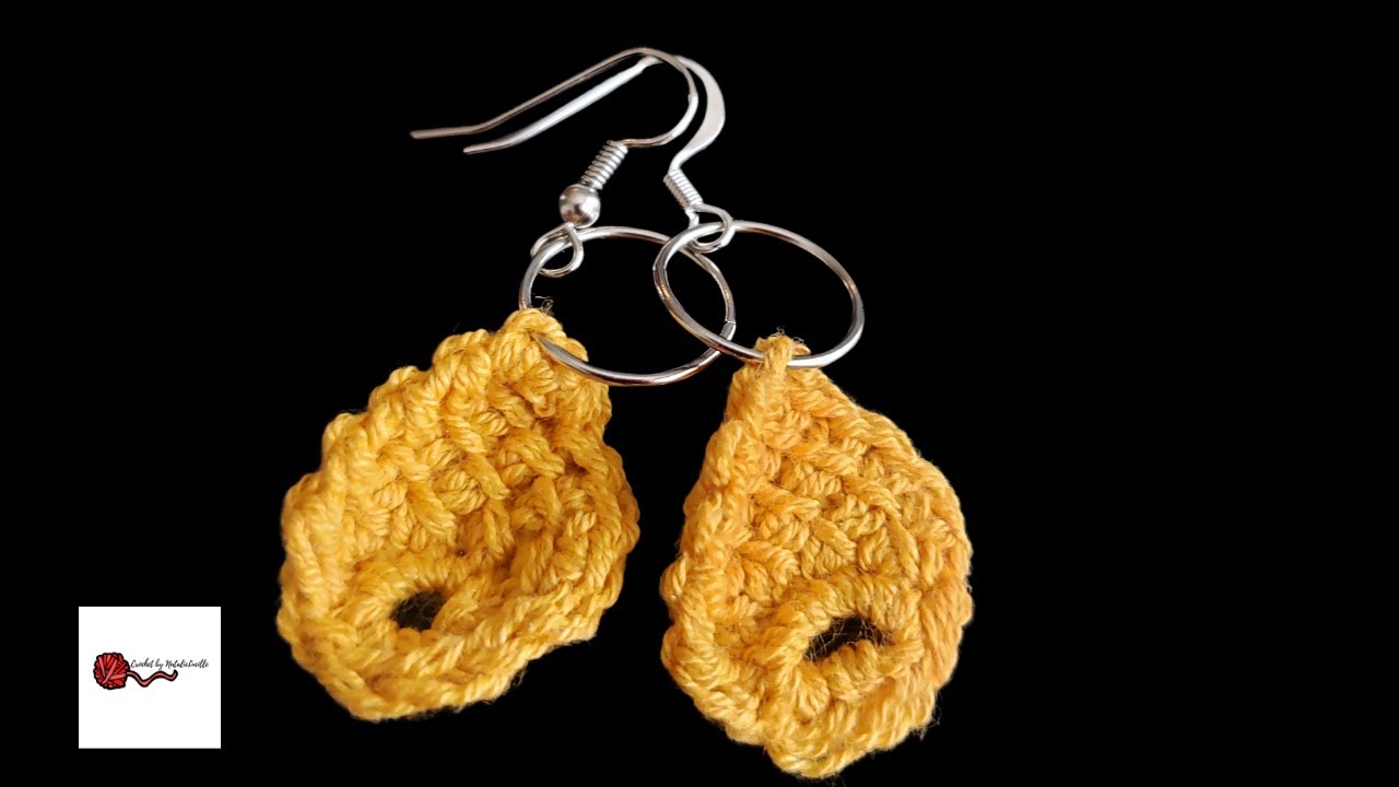 HOW TO CROCHET Tunisian Teardrop Earrings DIY Crochet YouTube
