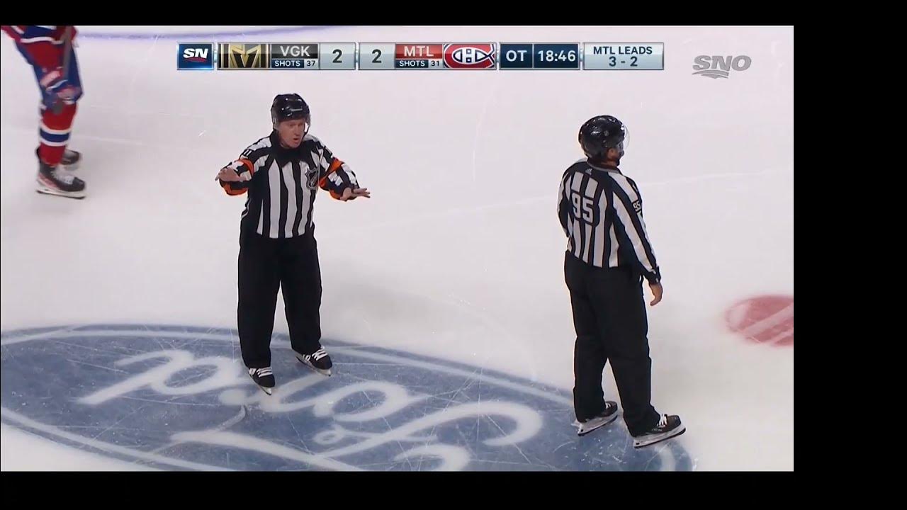 NHL refs call "icing" Canadiens vs Vegas Golden Knights Game 6