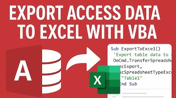 Export Access Data to Excel with VBA DoCmd.TransferSpreadsheet | Microsoft Access Tutorial
