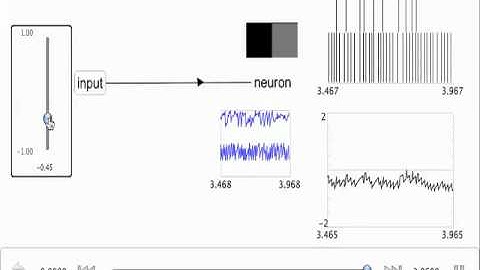 Two neurons simulated in Nengo