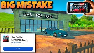 Big Mistake In Real Car For Sale Simulator 2023 Mobile | Hindi 2023