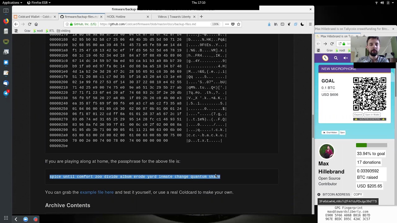 The Design of the Encrypted SD Backup of ColdCard - YouTube