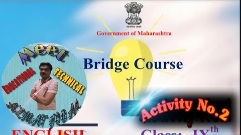 Bridge Course GUIDELINES Class IX English Activity No.2