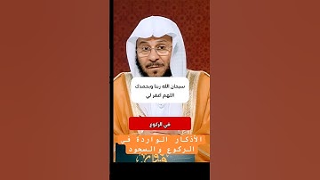الأذكار الواردة في الركوع وفي السجود #صلوا_على_النبي #تلاوة_خاشعة #اذكار_الصباح #قيام_الليل #أذكار