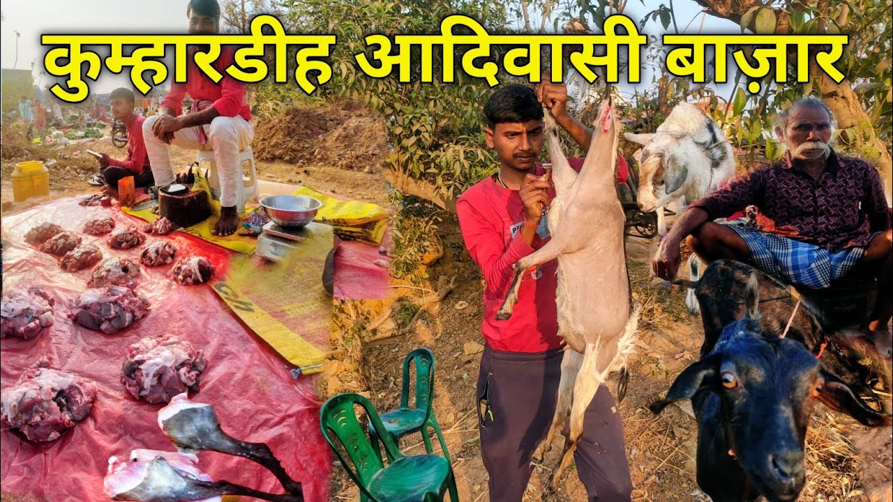 कुम्हारडीह आदिवासी बाज़ार l सिर्फ ₹440 में 1 किलो पठियार मीट 😱 देसी स्वाद का धमाका 🔥l Tribal Market
