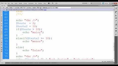 Curso de php aula 6 estrutura de comparação IF, ELSEIF e ELSE