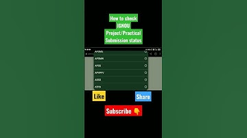How to check IGNOU Project/ Practical submission status