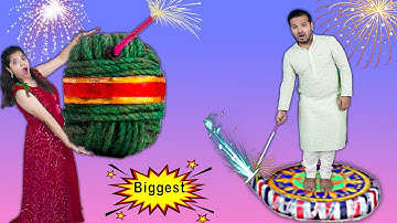 Biggest Firecrackers Challenge (Diwali Special Edition) | Hungry Birds