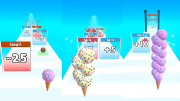Ice Cream Rush - ASMR GAMEPLAY (Level Up Big Ice Cream)