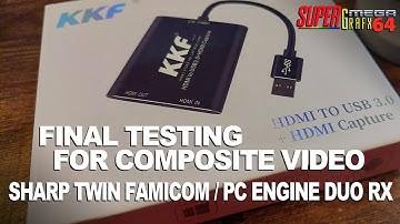 KKF HDMI TO USB - RETRO GAME CONSOLES - COMPOSITE TESTING