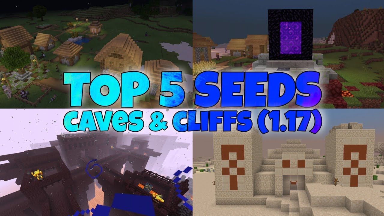 Top 5 Seeds for 1.17 | Caves and Cliffs | Minecraft Bedrock | - YouTube