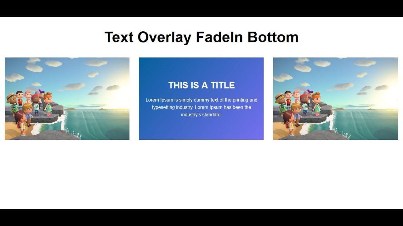 Image Overlay Fade In Bottom Text effect and Responsive using only HTML ...