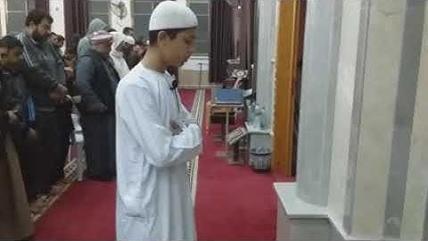 قراءة ممتعة للقارئ ( أمجد حامد عليوة )  في صلاة الفجر
