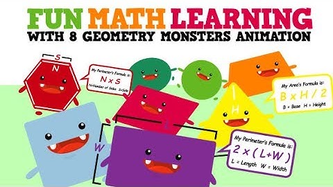 Fun Math Learning with 8 Geometry Monsters Animation - After Effects Template