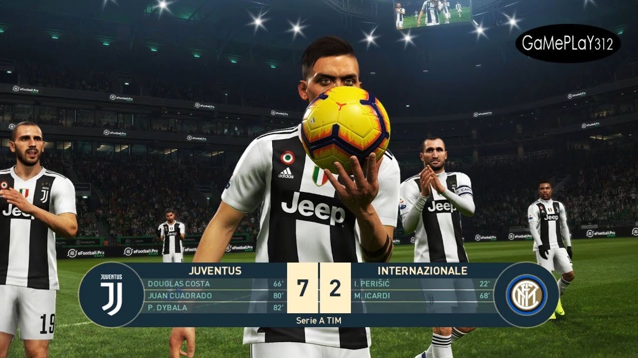 JUVENTUS VS INTER - PES 2019 Realistic - YouTube