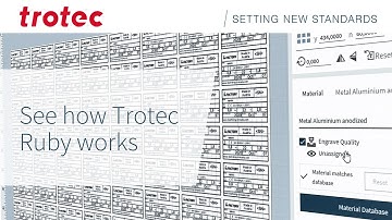Announcing Trotec Ruby!  (Workflow Teaser)