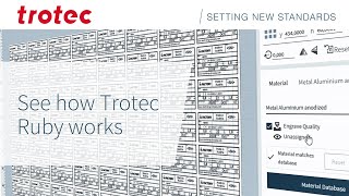 Details Announcing Trotec Ruby!  (Workflow Teaser) Guide