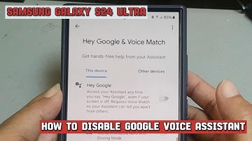 How to disable Google voice assistant on Samsung Galaxy S24 Ultra