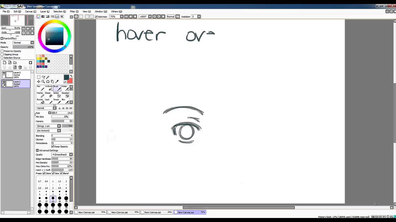 Paint Tool Sai - How To Copy And Paste A Eye