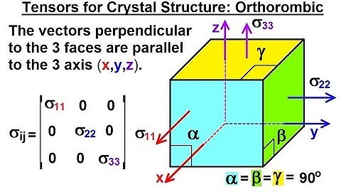 Calculus 3: Tensors (5 of 28) Tensor for Crystal Structure: Orthorombic