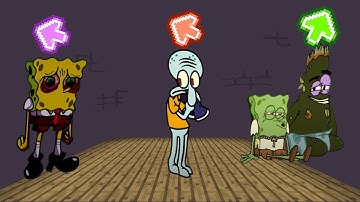 FNF Character Test | Gameplay vs SpongeBob vs Squidward vs Patrick
