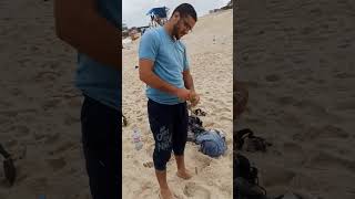 صيد سمك الطرخونه في غزة ابو عيسى