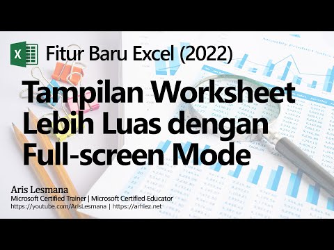 Video: Bagaimanakah anda membuat Excel skrin penuh?