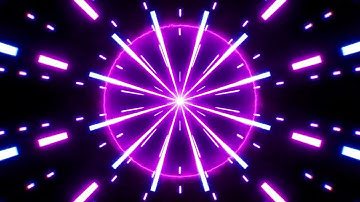 Music Beat Neon Light Energy Circle  VJ Loop