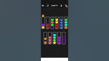 Ball sort color water puzzle level 71