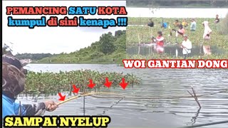 BIKIN PANIK !!! langsung nyelup pancing tegek ku saat di tarikan ikan nila babon || umpan jitu