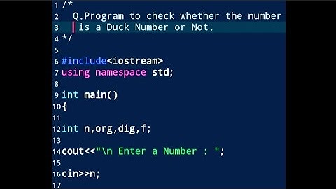 C++ Programming||Program to Check Whether the Number is a Duck Number or Not
