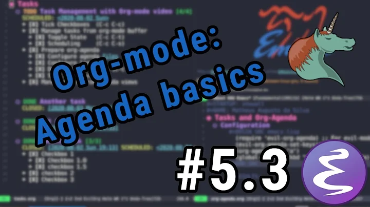 Basic Task Management with Org |  Checklists, TODOs, and Org-Agenda | Switching to Emacs #5.3