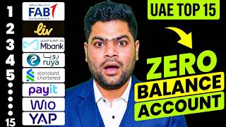 15 Zero Balance Account in UAE 2026 Complete List | No Minimum Balance, No Salary Transfer Required