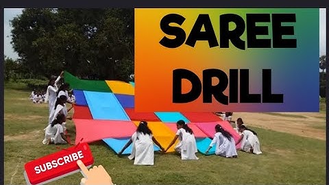 Saree drill and pyramids by Girls of zphs kothapeta, SKLM.