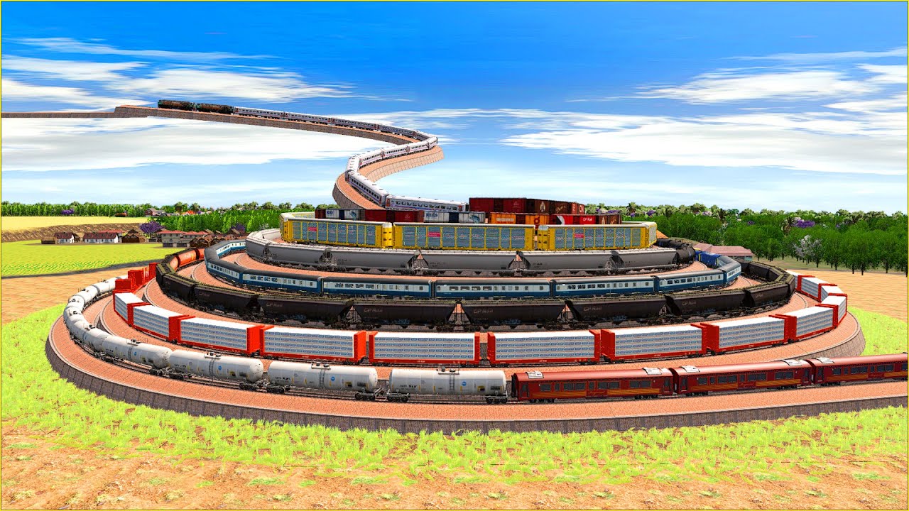 Pyramid Track Railroad Spiral Pyramid Track Portal Train Flying To Heaven Part 3 ...