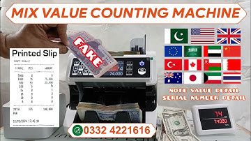 Cash note counting machine with fake note detection, value counter in pakistan. Latest Model 2019