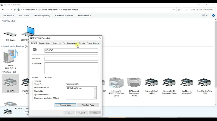 How to set paper size in any thermal printer?